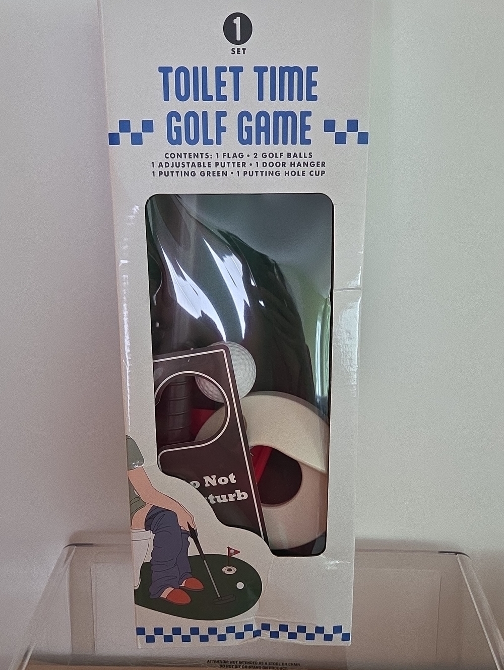 Toilet Time Golf Game - White and Red Putting Set NIB
